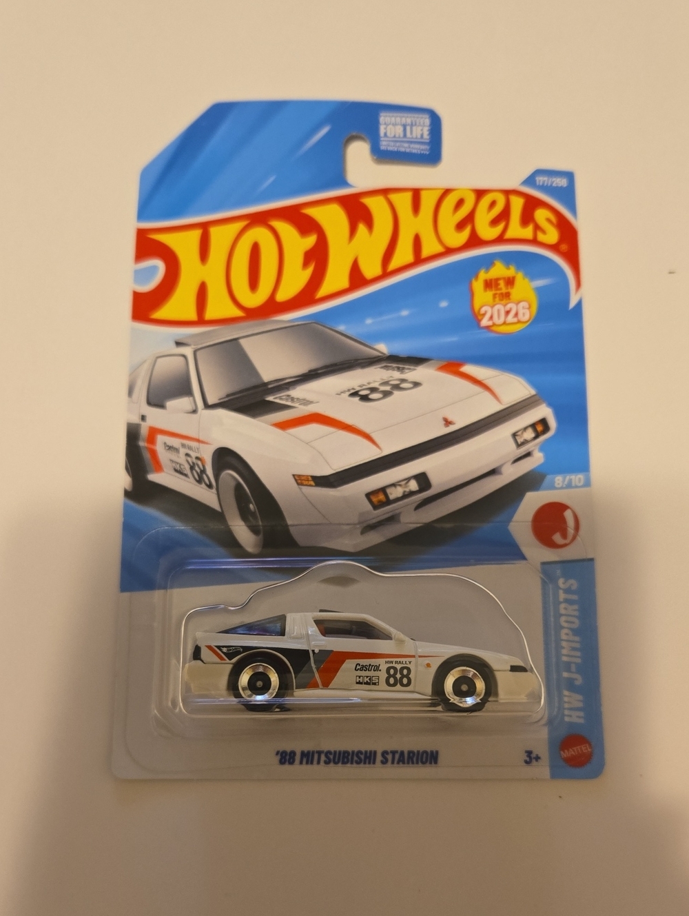 Hot Wheels '88 Mitsubishi Starion White Die-Cast Toy Car